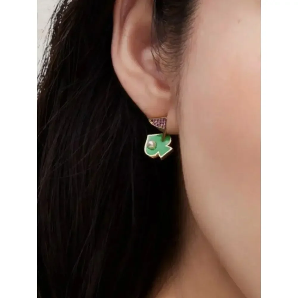 Kate Spade Hole In One Studs + Dust Bag NWT